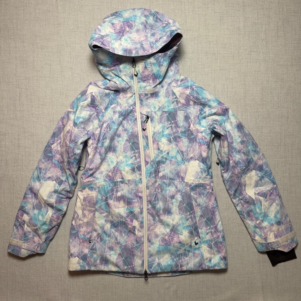 686 GLCR Snow Jacket Insulated Multicolor Hooded Zipper Ski Winter Size M